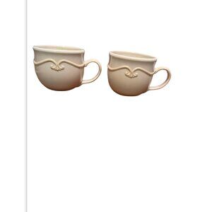 Princess House Pavillion Ceramic Mugs Set Of 2